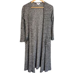 LuLaRoe Sarah Cardigan Knit Duster Gray Size Small